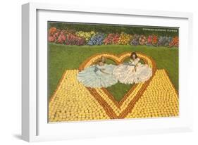 Southern Belles with Grapefruit Display, Cypress Gardens, Florida-null-Framed Art Print