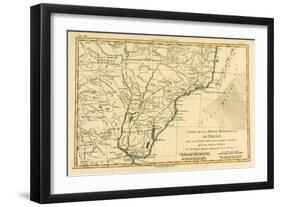 Southern Brazil, from 'Atlas De Toutes Les Parties Connues Du Globe Terrestre' by Guillaume…-Charles Marie Rigobert Bonne-Framed Giclee Print