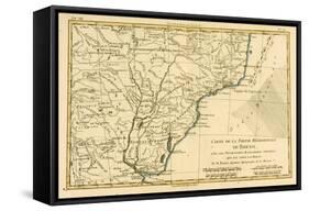 Southern Brazil, from 'Atlas De Toutes Les Parties Connues Du Globe Terrestre' by Guillaume…-Charles Marie Rigobert Bonne-Framed Stretched Canvas