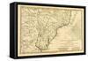 Southern Brazil, from 'Atlas De Toutes Les Parties Connues Du Globe Terrestre' by Guillaume…-Charles Marie Rigobert Bonne-Framed Stretched Canvas
