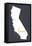 Southern California - Home State - Outline-Lantern Press-Framed Stretched Canvas