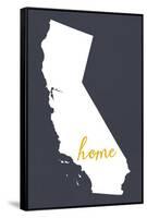 Southern California - Home State - Outline-Lantern Press-Framed Stretched Canvas