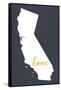 Southern California - Home State - Outline-Lantern Press-Framed Stretched Canvas