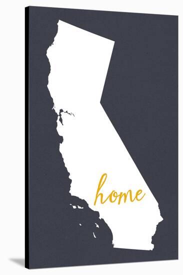 Southern California - Home State - Outline-Lantern Press-Stretched Canvas