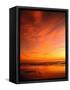 Southern California Sunset at Beach-Mick Roessler-Framed Stretched Canvas