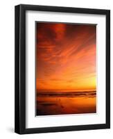 Southern California Sunset at Beach-Mick Roessler-Framed Premium Photographic Print