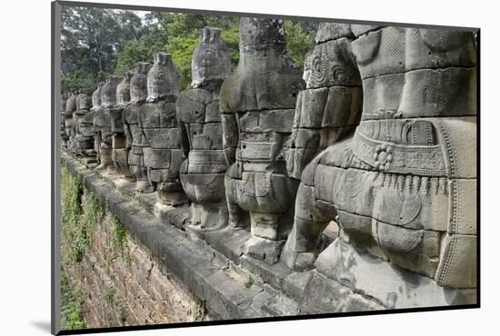 Southern Causeway of Angkor Thom-Jean-Pierre De Mann-Mounted Photographic Print