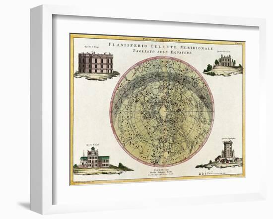Southern Celestial Planisphere, 1777-Science Source-Framed Giclee Print