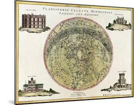 Southern Celestial Planisphere, 1777-Science Source-Mounted Giclee Print