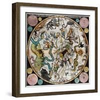 Southern Celestial Planisphere, 1790-Science Source-Framed Giclee Print