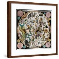 Southern Celestial Planisphere, 1790-Science Source-Framed Giclee Print