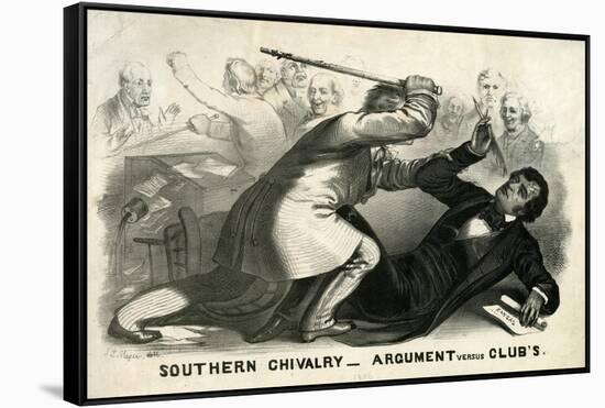 Southern Chivalry: Argument Versus Clubs, 1856-John L. Magee-Framed Stretched Canvas