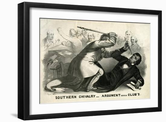 Southern Chivalry: Argument Versus Clubs, 1856-John L. Magee-Framed Giclee Print