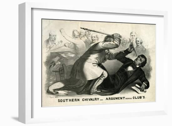 Southern Chivalry: Argument Versus Clubs, 1856-John L. Magee-Framed Giclee Print