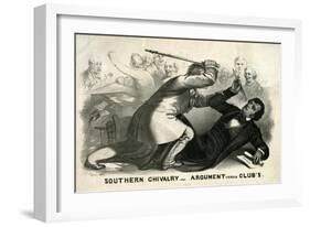 Southern Chivalry: Argument Versus Clubs, 1856-John L. Magee-Framed Giclee Print