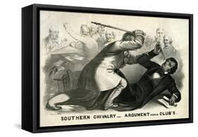 Southern Chivalry: Argument Versus Clubs, 1856-John L. Magee-Framed Stretched Canvas