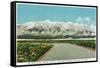 Southern Colorado, Panoramic View of Mount Sierra Blanca, San Luis Valley-Lantern Press-Framed Stretched Canvas