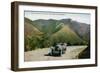 Southern Colorado, View of Tourists Driving on the Pikes Peak Highway-Lantern Press-Framed Art Print