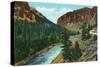 Southern Colorado, View of Upper Rio Grande River between Del Norte and Creede-Lantern Press-Stretched Canvas