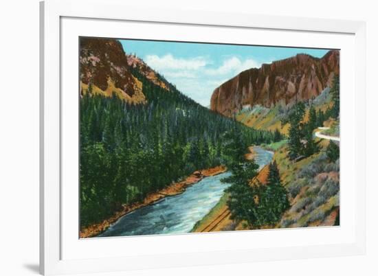 Southern Colorado, View of Upper Rio Grande River between Del Norte and Creede-Lantern Press-Framed Premium Giclee Print