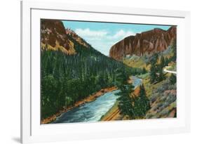 Southern Colorado, View of Upper Rio Grande River between Del Norte and Creede-Lantern Press-Framed Premium Giclee Print