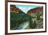 Southern Colorado, View of Upper Rio Grande River between Del Norte and Creede-Lantern Press-Framed Premium Giclee Print