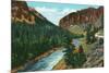 Southern Colorado, View of Upper Rio Grande River between Del Norte and Creede-Lantern Press-Mounted Premium Giclee Print