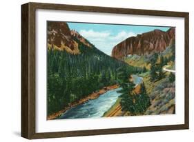 Southern Colorado, View of Upper Rio Grande River between Del Norte and Creede-Lantern Press-Framed Art Print