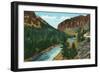 Southern Colorado, View of Upper Rio Grande River between Del Norte and Creede-Lantern Press-Framed Art Print