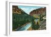 Southern Colorado, View of Upper Rio Grande River between Del Norte and Creede-Lantern Press-Framed Art Print