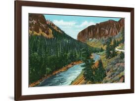 Southern Colorado, View of Upper Rio Grande River between Del Norte and Creede-Lantern Press-Framed Art Print