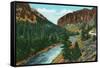 Southern Colorado, View of Upper Rio Grande River between Del Norte and Creede-Lantern Press-Framed Stretched Canvas