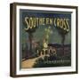 Southern Cross Brand - San Fernando, California - Citrus Crate Label-Lantern Press-Framed Art Print