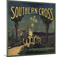 Southern Cross Brand - San Fernando, California - Citrus Crate Label-Lantern Press-Mounted Art Print
