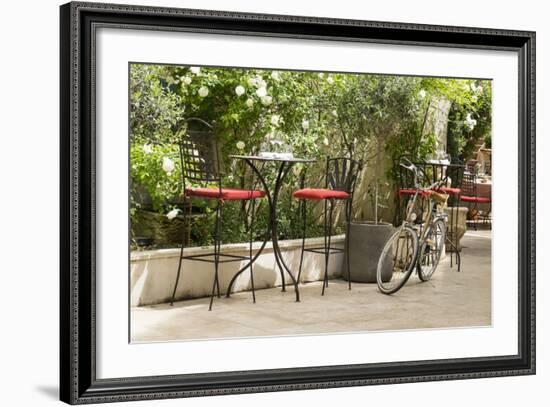 Southern France, St. Remy. Sidewalk Cafes-Emily Wilson-Framed Photographic Print