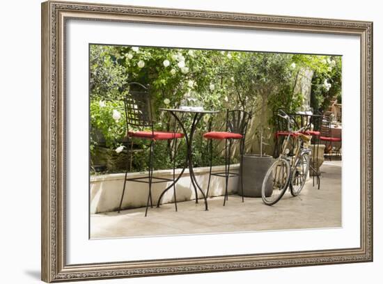 Southern France, St. Remy. Sidewalk Cafes-Emily Wilson-Framed Photographic Print