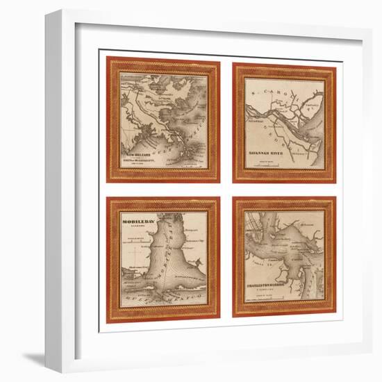 Southern Harbors, 1860-Andrew Johnson-Framed Art Print