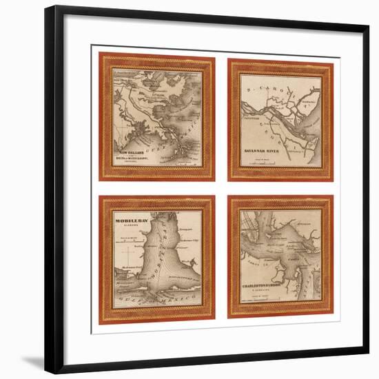 Southern Harbors, 1860-Andrew Johnson-Framed Art Print