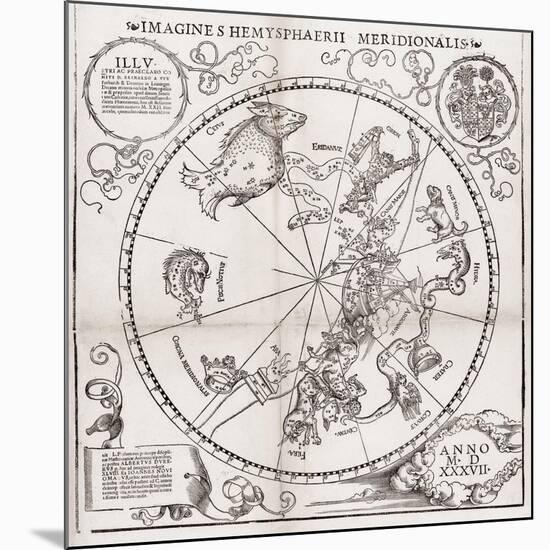 Southern Hemisphere Star Chart, 1537-Middle Temple Library-Mounted Photographic Print