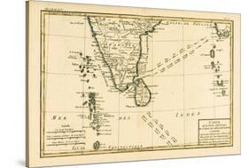 Southern India and Ceylon, from 'Atlas De Toutes Les Parties Connues Du Globe Terrestre' by…-Charles Marie Rigobert Bonne-Stretched Canvas