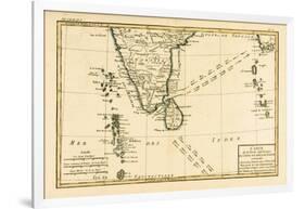 Southern India and Ceylon, from 'Atlas De Toutes Les Parties Connues Du Globe Terrestre' by…-Charles Marie Rigobert Bonne-Framed Giclee Print