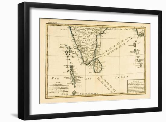 Southern India and Ceylon, from 'Atlas De Toutes Les Parties Connues Du Globe Terrestre' by…-Charles Marie Rigobert Bonne-Framed Giclee Print