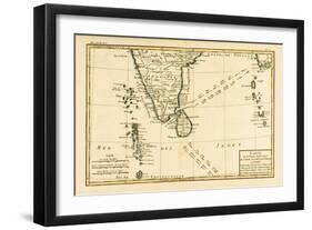 Southern India and Ceylon, from 'Atlas De Toutes Les Parties Connues Du Globe Terrestre' by…-Charles Marie Rigobert Bonne-Framed Giclee Print