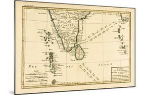 Southern India and Ceylon, from 'Atlas De Toutes Les Parties Connues Du Globe Terrestre' by…-Charles Marie Rigobert Bonne-Mounted Giclee Print