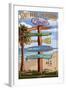 Southern Los Angeles, California - Destination Sign-Lantern Press-Framed Art Print