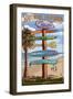 Southern Los Angeles, California - Destination Sign-Lantern Press-Framed Art Print