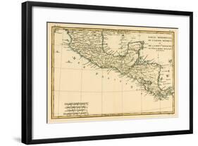 Southern Mexico, from 'Atlas De Toutes Les Parties Connues Du Globe Terrestre' by Guillaume…-Charles Marie Rigobert Bonne-Framed Giclee Print