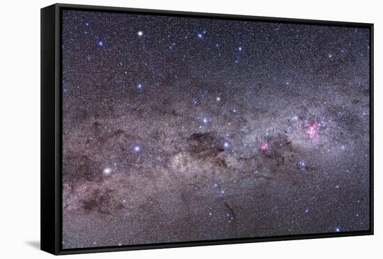 Southern Milky Way with Eta Carinae, Crux and Alpha and Beta Centauri-null-Framed Stretched Canvas