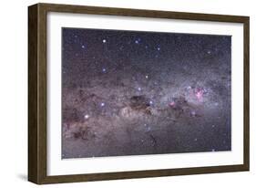 Southern Milky Way with Eta Carinae, Crux and Alpha and Beta Centauri-null-Framed Photographic Print