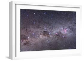 Southern Milky Way with Eta Carinae, Crux and Alpha and Beta Centauri-null-Framed Photographic Print